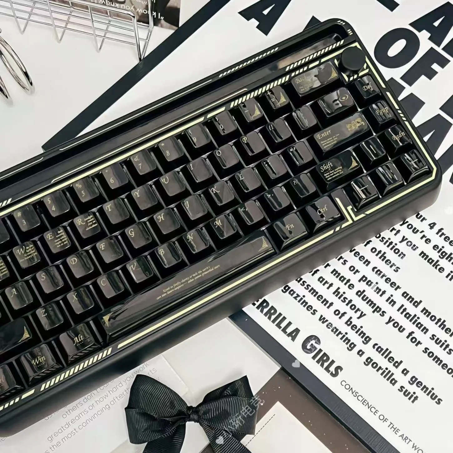 Ceramic, Smooth Surface PBT Keycap Personalized Creative Keycap Set, Customized for 60/84/98/108 Mechanical Keyboards