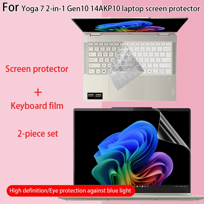 For 2025 Lenovo Yoga 7i 2-in-1 Gen10 Computer Keyboard Film Yoga 7 2-in-1 14AKP10 Laptop Screen Protector 14ILL10 Accessories