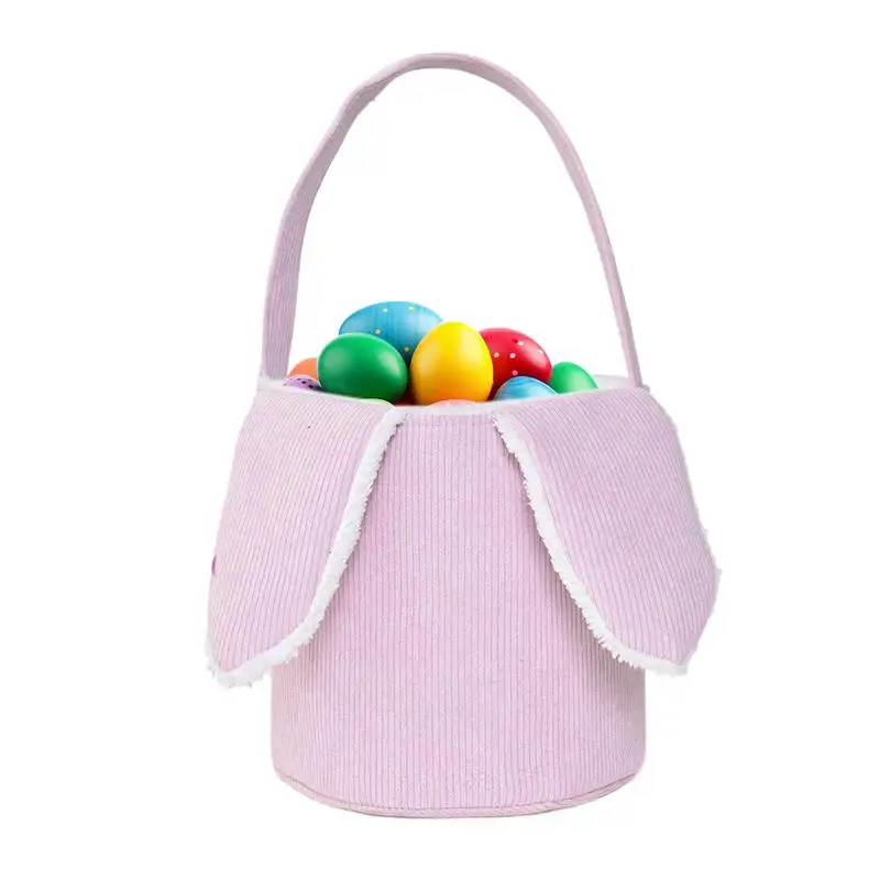 

Easter Bunny Basket Plush Bunny Easter Egg Hunt Bags Cute Decorations Candy Storage With Rabbit Ears For Eggs Hunting