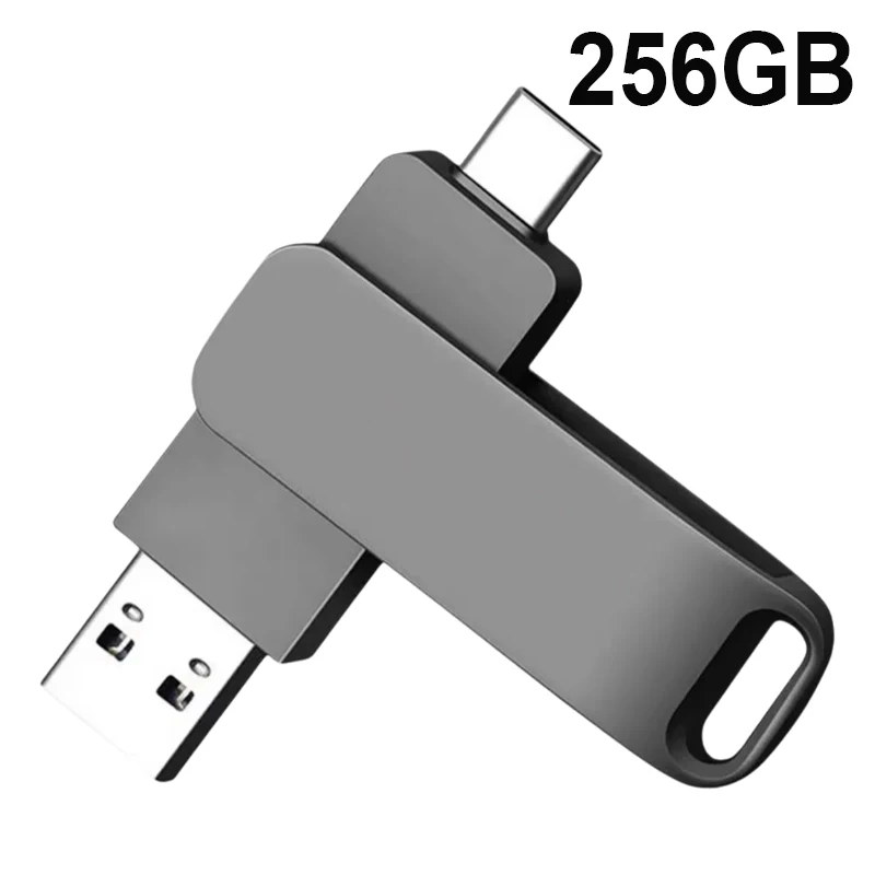 Lenovo USB3.2 USB-Stick 512GB OTG Pen Drive Hochgeschwindigkeits-Typ-C-Flash-Laufwerk Echte Kapazität Metall-Pendrive für Telefon und Computer