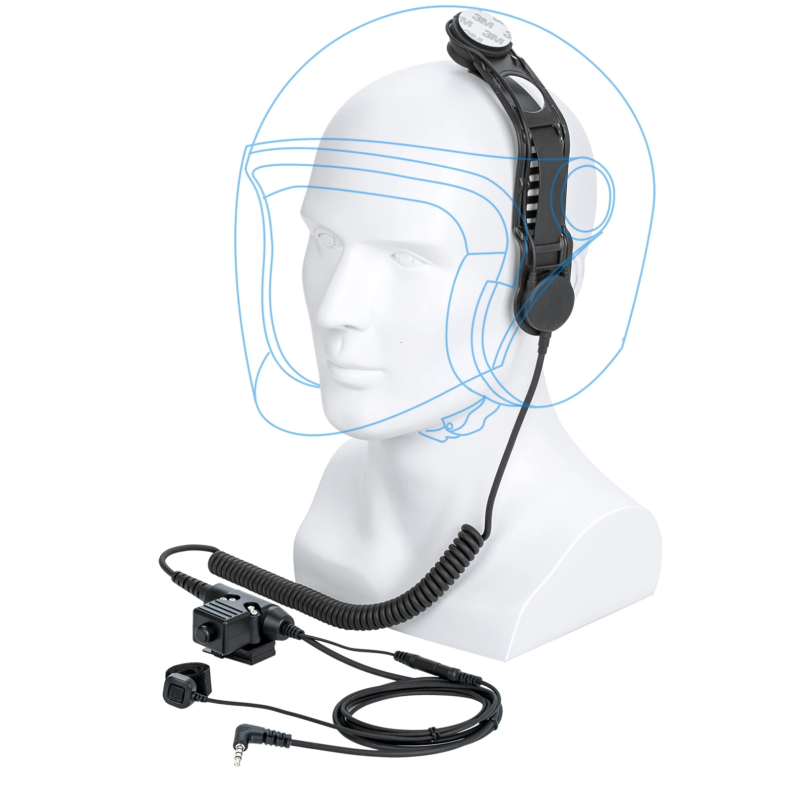 

Motorcycle Bike Fighting Helmet Bone Conduction walkie talkie Headset with Finger Microphone and U94 PTT for Xiaomi 1S/lite