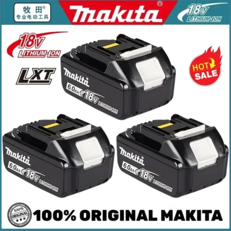 

100% Original Makita 6Ah/5Ah/3Ah For Makita 18V Battery BL1830B BL1850B BL1850 BL1840 BL1860 BL1815 Replacement Lithium Battery