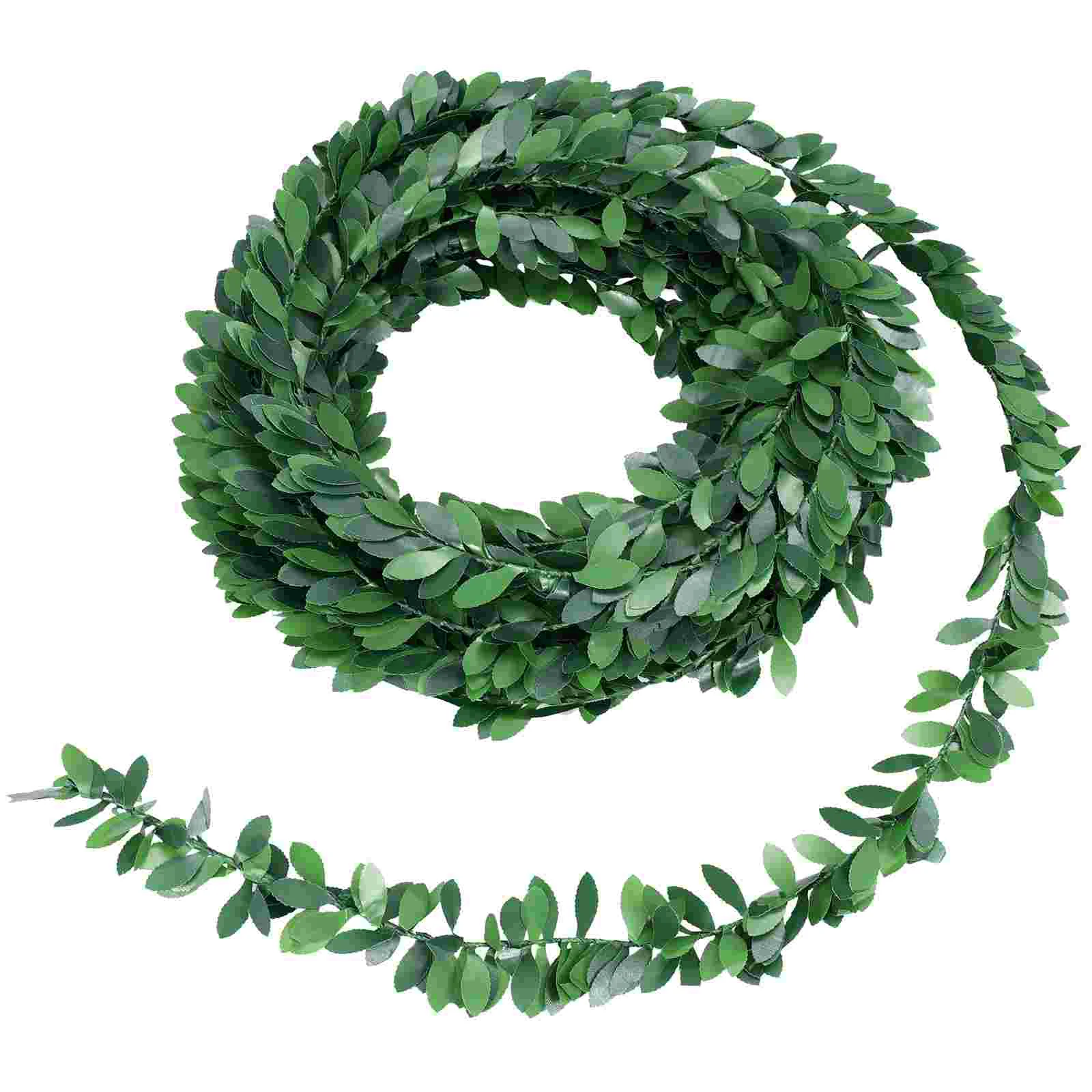 LIOOBO 75m Artificial Garland Foliage Green Leaves Simulated Vine for Wedding Party Ceremony DIY Headbands