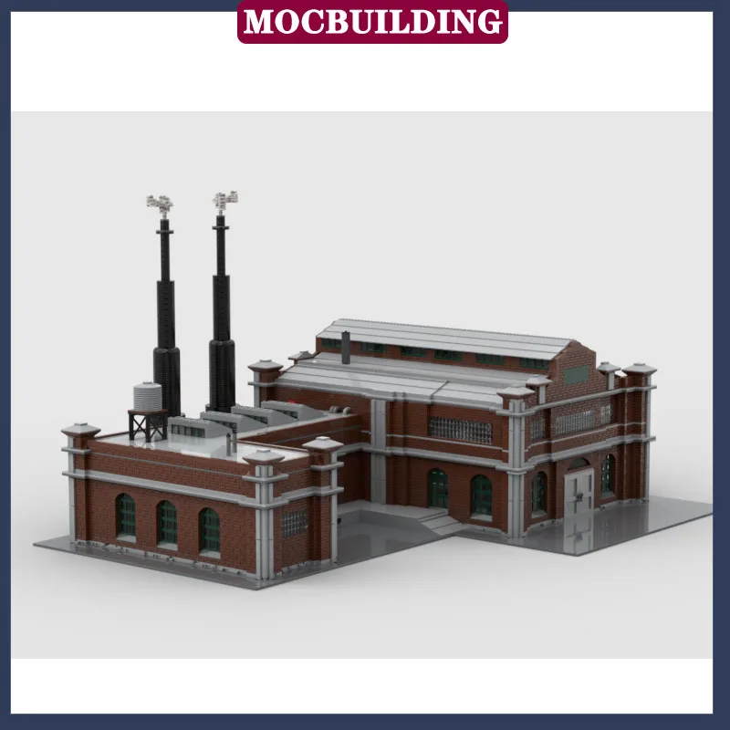 MOC City Industrial Factory Building Block Set Model Steel Factory Workshop Street View Architecture Collection Toy Gifts