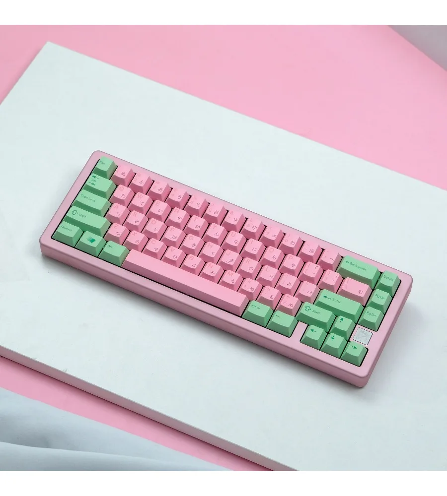 Keycap DIY custom mechanical dial full set in powder green engraved with original factory high-sublimation retro colors