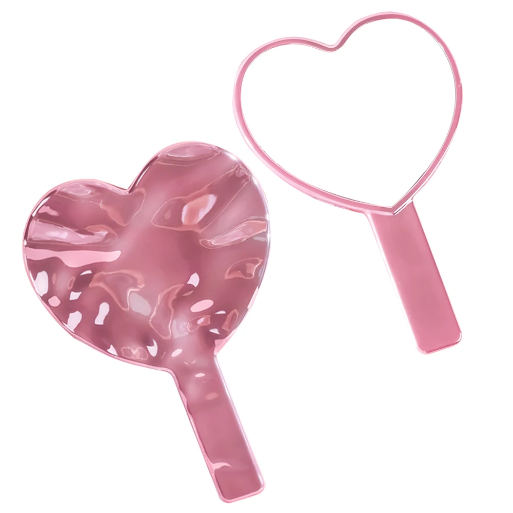 Espejo de maquillaje de mano, espejo electrochapado, herramienta portátil de extensión de pestañas para mujeres y niñas, espejos faciales, accesorios de belleza