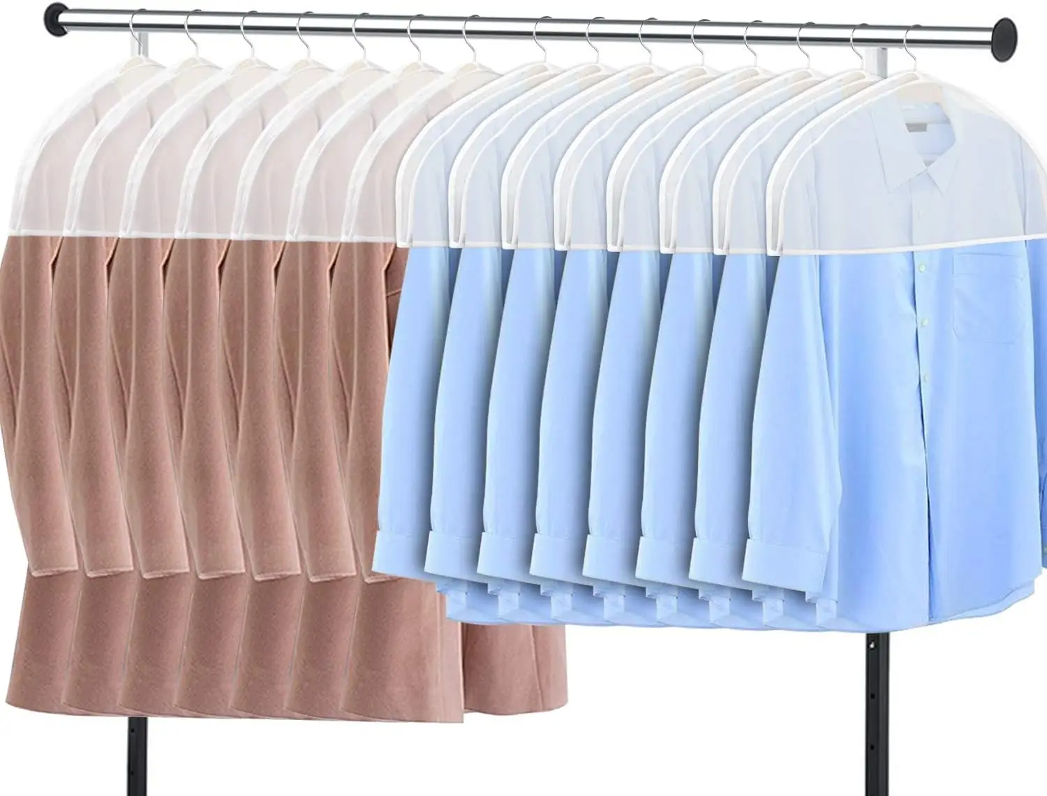 

Breathable Garment Dust Covers Set of 15 with Gusset for Suit, Coat, Jacket Storage