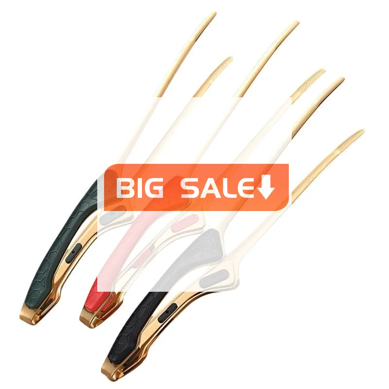 Stainless Steel BBQ Tongs Non Slip Easy Clean Reusable Cooking Utensils For Serving Food Camping BBQ Buffet Oven Tools