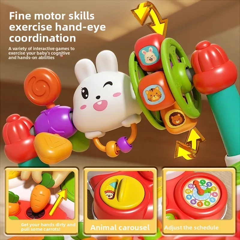 Kids Activity Table, 20-in-1 Educational Learning Toy Desk with Drum and Piano, Early Development Play Set Gift for Toddlers