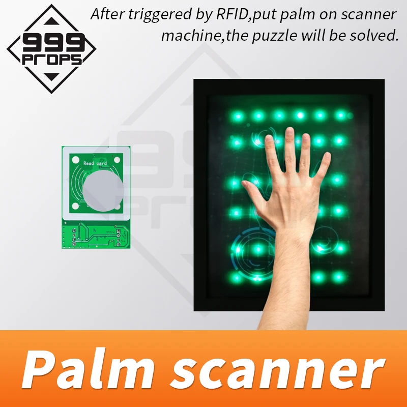 Escape Game Palm Scanner Escape Room RFID prop Escape The Room Props Put IC card to trigger Palm scanner open12V mag lock