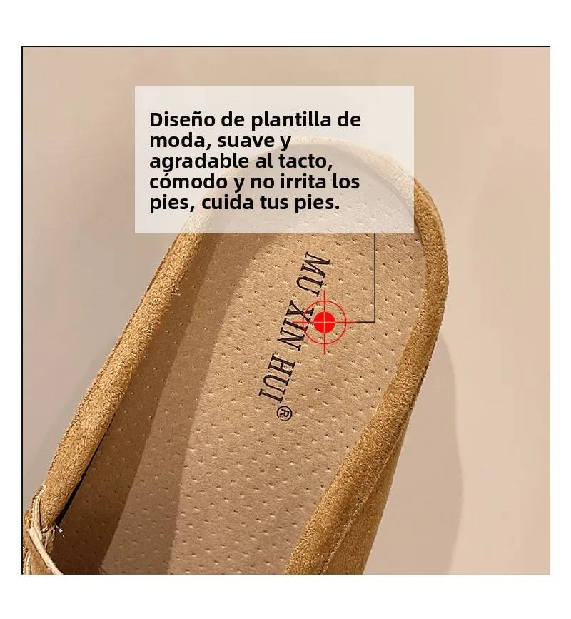 Sandalias Birkent para Mujer, Primavera 2026, Tacón Grueso, Casuales, de Media Planta, Fáciles de Poner, Tipo Mule, Cómodas