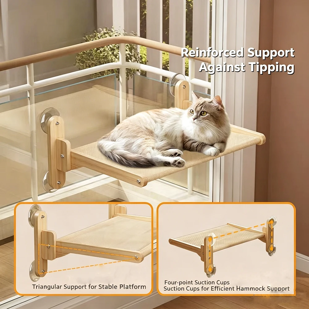 

Cat hammock super suction cup swing sun can be removed and washed mattress windowsill glass hanging bed pet supplies