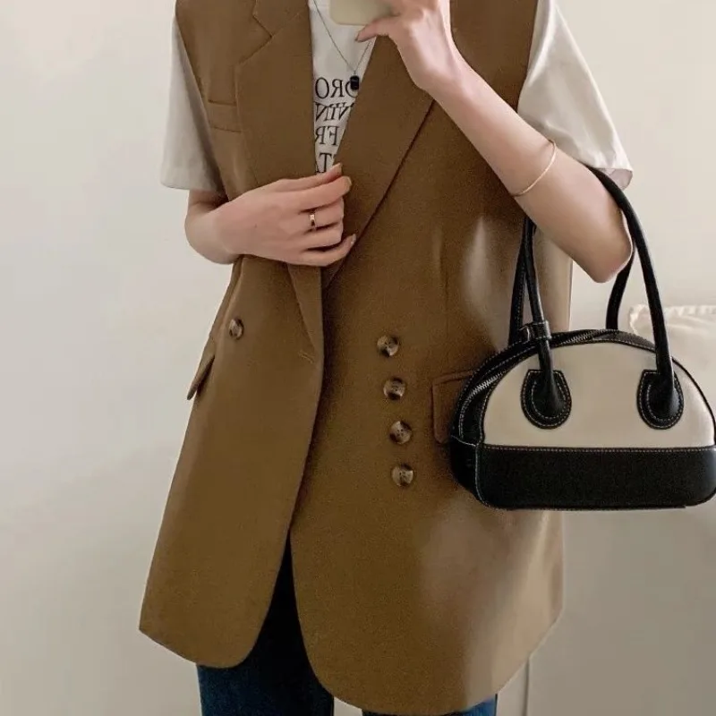 Women Suits Vests V-neck Irregular Lace-up Waistcoat Spring Autumn Coat Sleeveless Cardigan Jacket Designer Clothing Vest New