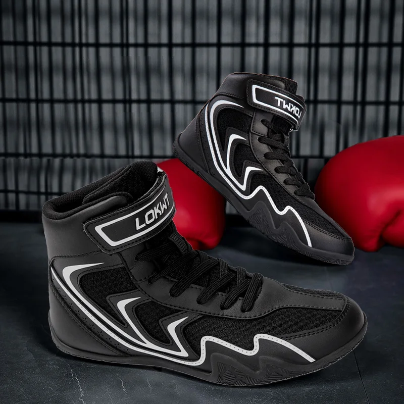 جديد المهنية أحذية المصارعة أحذية تدريب تنفس أحذية رياضية كاجوال محايد القتال الملاكمة أحذية رجالي أحذية الملاكمة