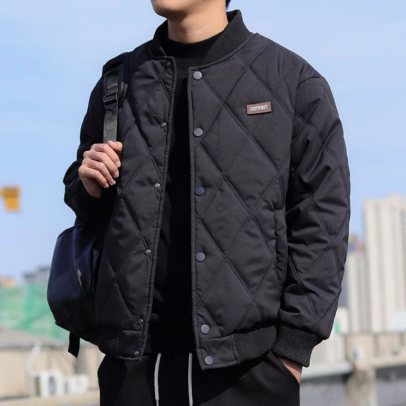 

Men's Winter Thickened Cotton Padded Jacket Mountain Style Workwear Inspired Loose Fit Versatile Warm Insulated Trendy Design