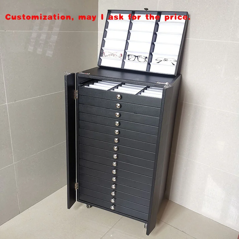 

Custom.288 шт. 3D оптическая оправа для солнцезащитных очков, витрина 234 из искусственной кожи, дисплеи для очков с замком для хранения очков