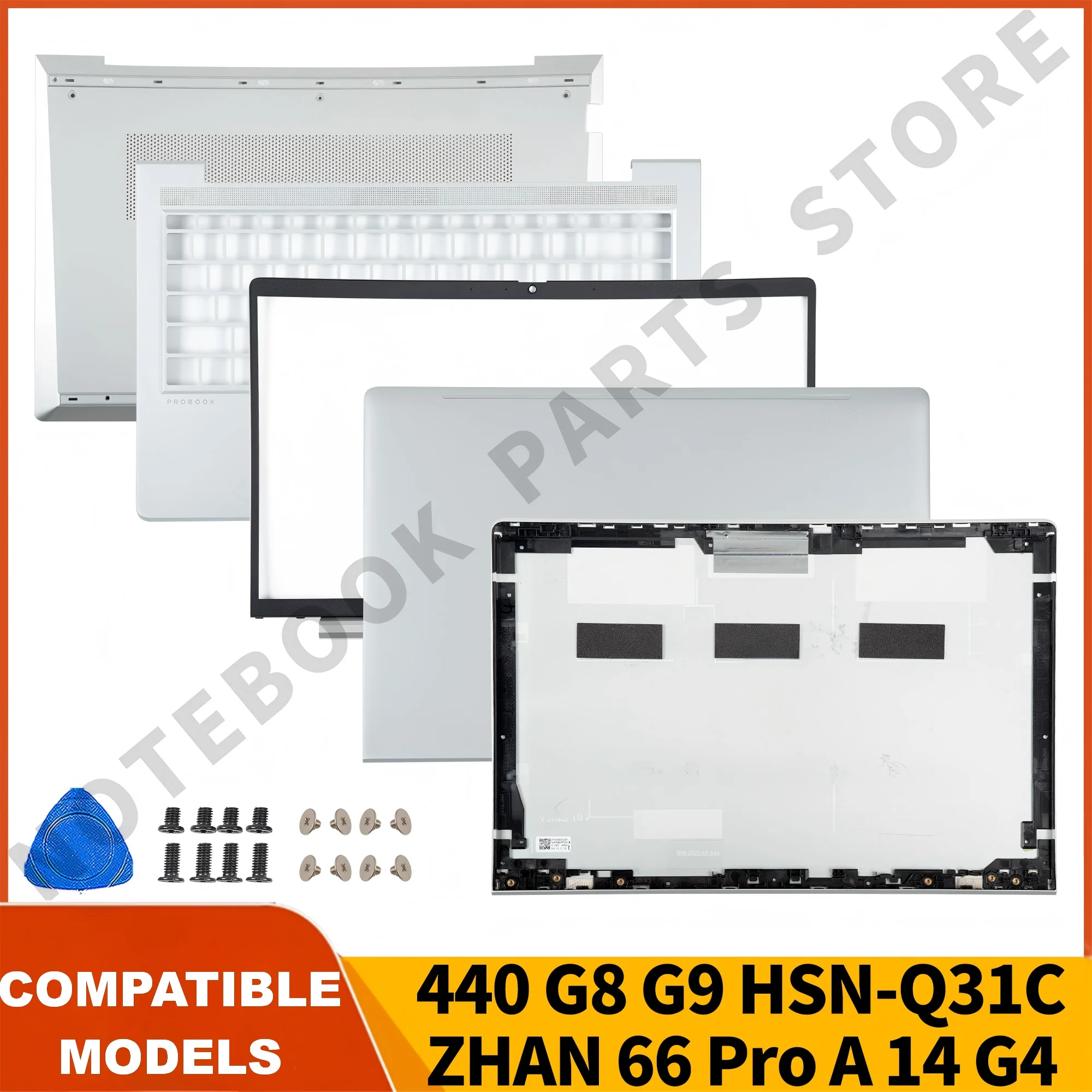 

Notebook Parts New For 440 G8 G9 HSN-Q31C ZHAN 66 Pro A 14 G4 LCD Back Cover/Front Bezel/Palmrest/Bottom Housing Case Replace