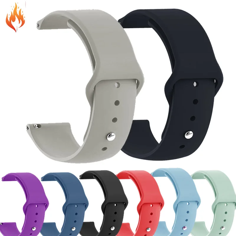 20 mm 22 mm Armband für Samsung Galaxy Watch 4/5/5pro/6/Classic/Active2/Gear S3 Silikonarmband für Redmi Watch 3 Lite/Active Band