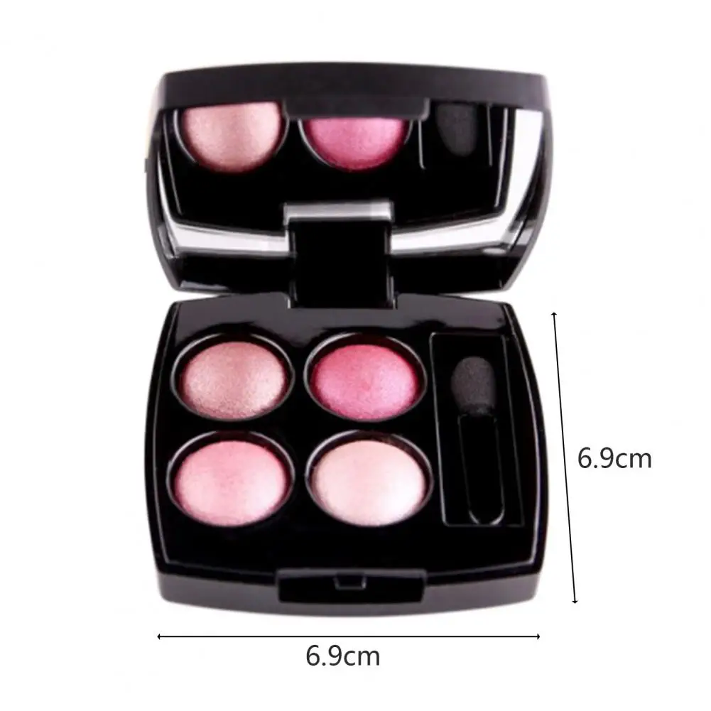 Multicolor Beautiful Pearlescent 4 Colors Eye Shadow Plate Portable Cosmetic Eyeshadow Palette Universal for Girl