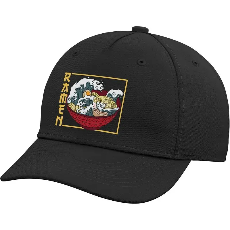 The Great Wave Off Kanagawa Ramen Eater Japanese Noodle Soup Adjustable Baseball Hat