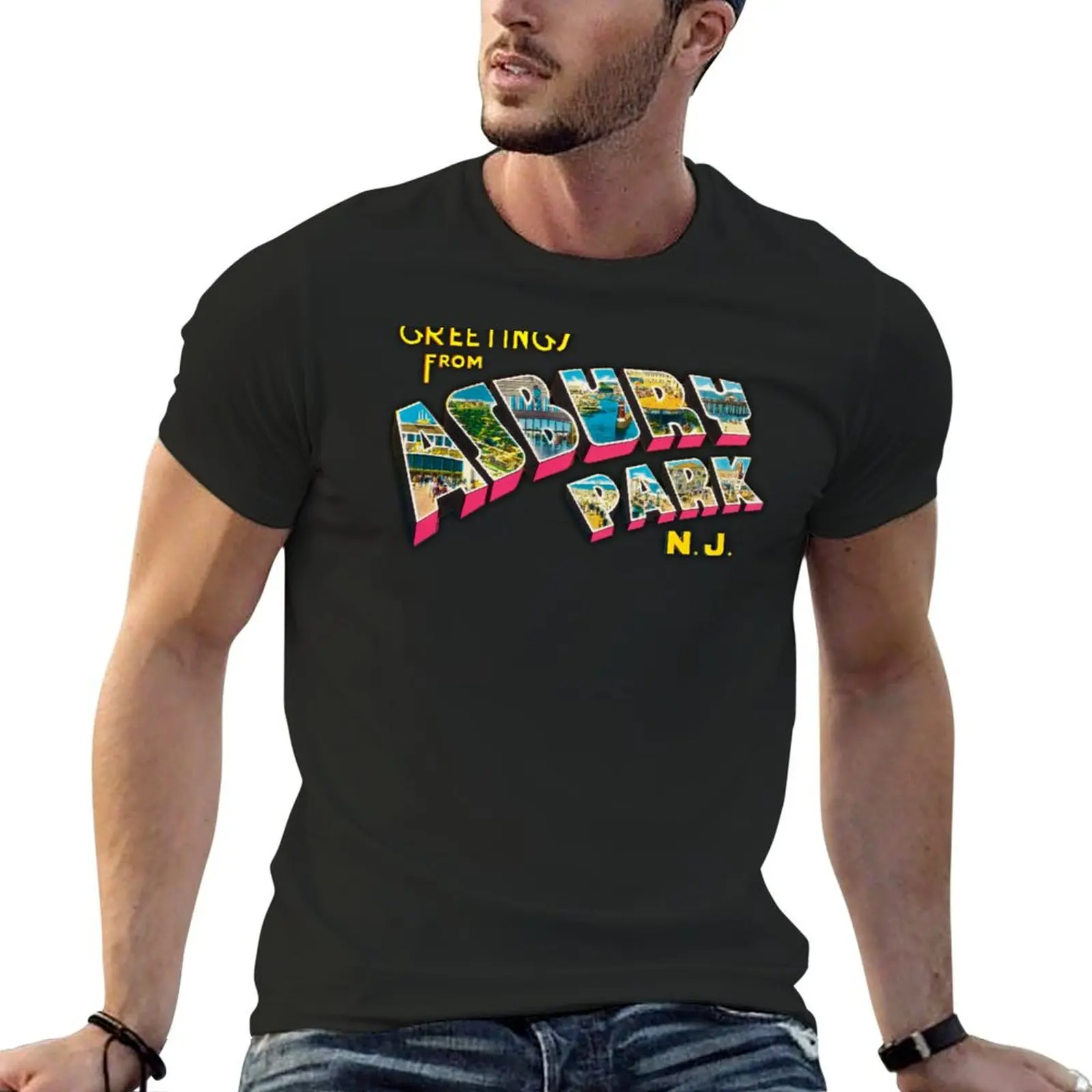 Asbury Park New Jersey Tillie Post Card T-Shirt customizeds shirts graphic tees mens clothes