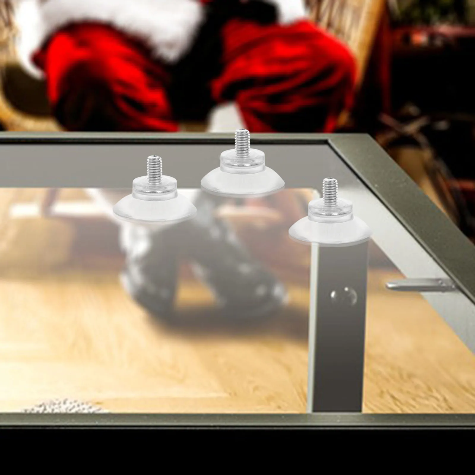 

10Pcs Suction Cups Clear PVC Transparent Suction Pad with M6 Screws Threaded Rods for Glass Table Shower Wall Door Strong Hold