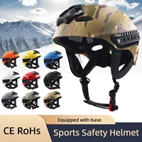 Casco de rescate acuático para exteriores, amortiguador a prueba de golpes, ventilación, transpirable, circunferencia de la cabeza ajustable, base fija multifuncional