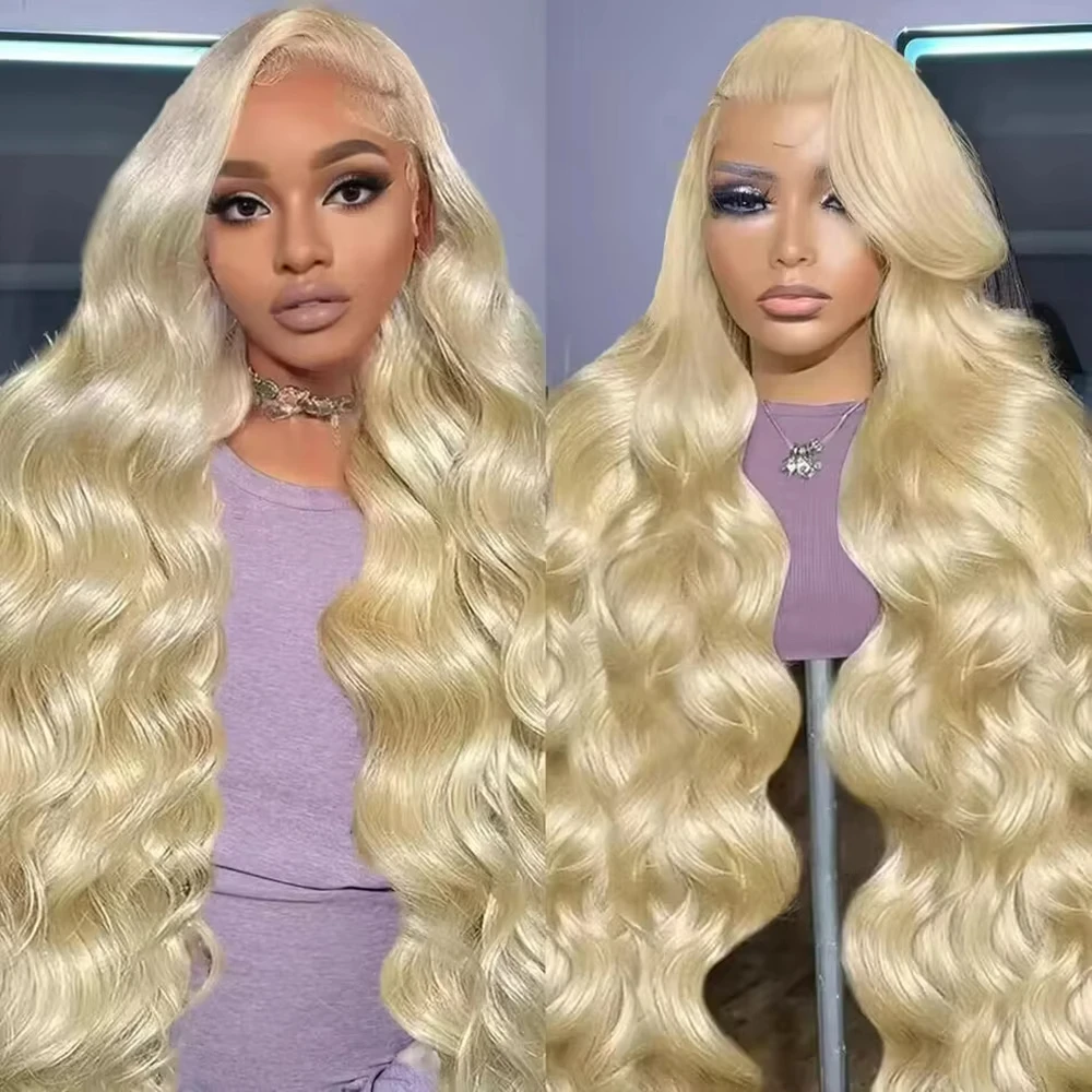 13x6 HD Lace Frontal Wigs 613 Blonde Body Wave Transparent Lace Front Wig Human Hair 13x4 For Women 200 Density Remy Hair