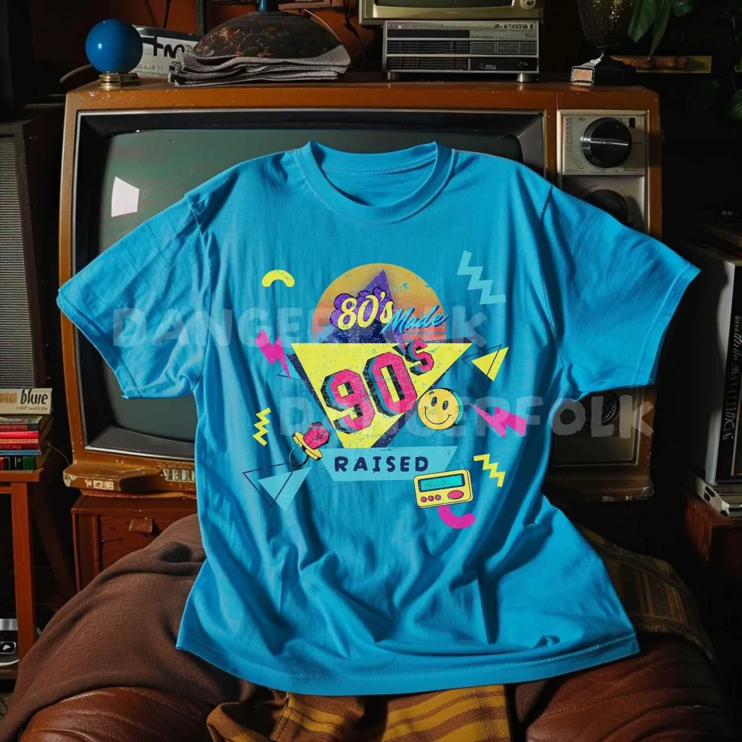 

Футболка в винтажном стиле 80-х годов, сделанная 90-х годов, наряд для вечеринки «Именитость ребенка»