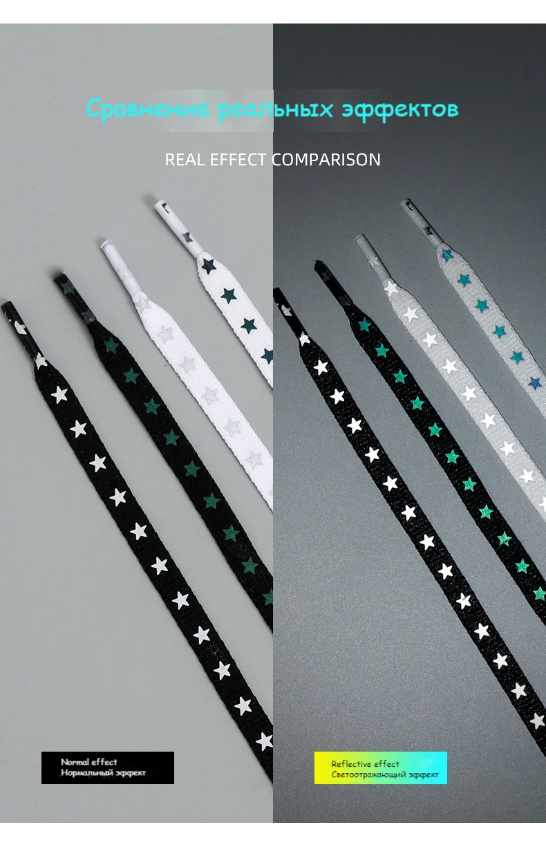 Flache, reflektierende, leuchtende Schuhbänder, die im Dunkeln leuchten, fluoreszierende Schuhbänder für Sneaker, besonders helle Schuhbänder, 1 Paar. – Detail 4