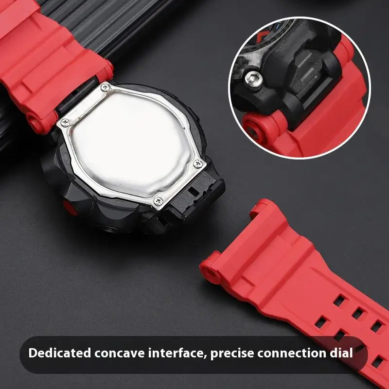 For Casio Gshock Series GR-B200 Watchband Men's Waterproof Resin Silicone Watch Strap GR-B2001B Special Concave Rubber Wristband
