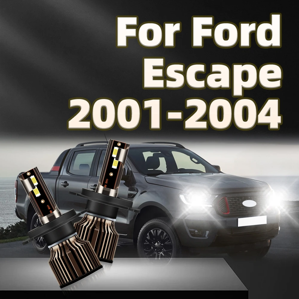 

2Pcs Led Headlight Bulbs 170W Car Lamp 6000K White Light CSP Chip Super Brirght For Ford Escape 2001 2002 2003 2004