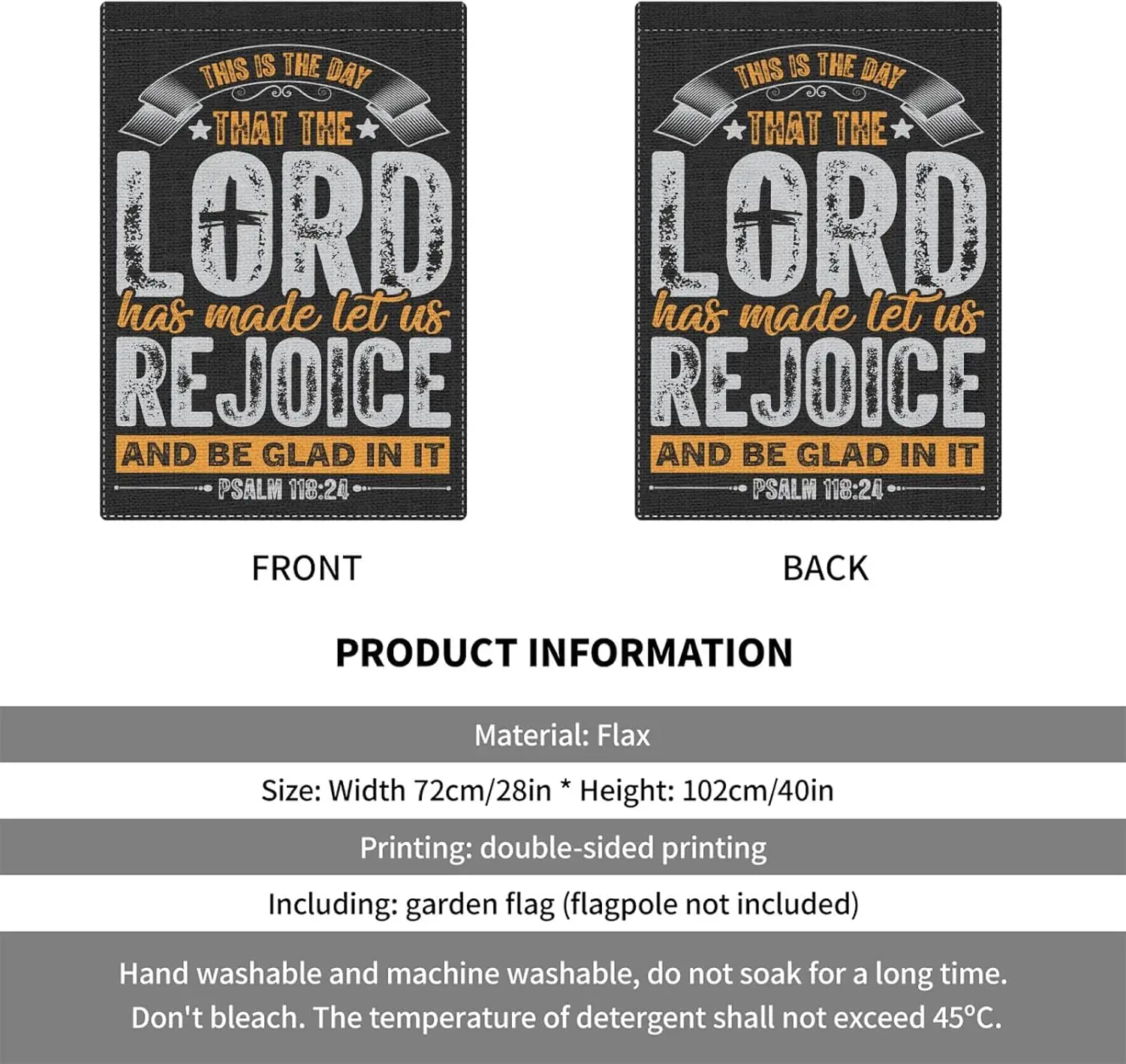 هذا هو اليوم الذي تصنع الرب دعنا أن نتوء به ونعمت به، علم الحديقة، لافتات ملهمة، أشياء الشرفة 28 × 40 هرتز