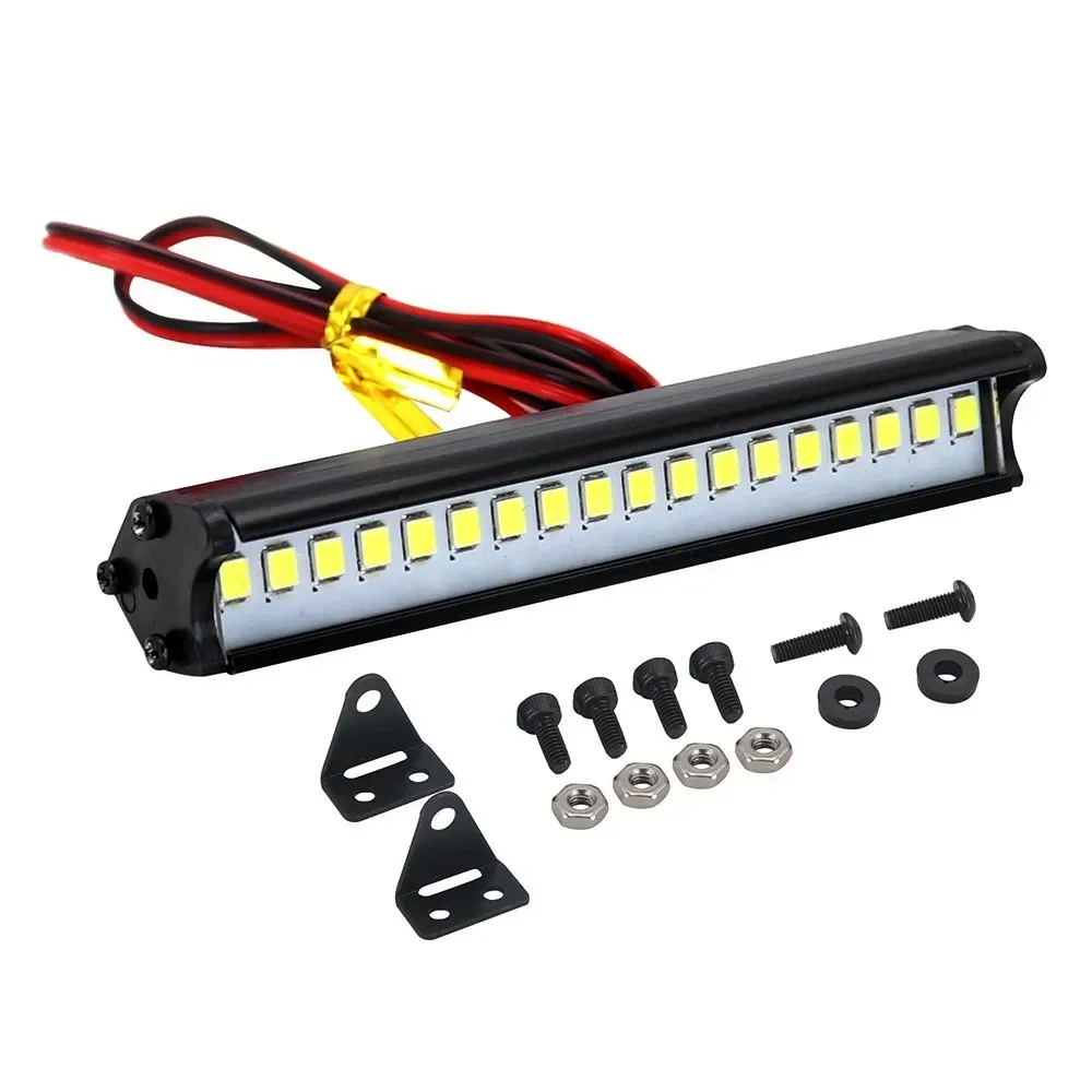 84mm RC Car Roof LED Light Bar Searchlight for 1/10 TRX4 Defender TRX6 Axial SCX10 D90 RGT Yikong Redcat Crawler