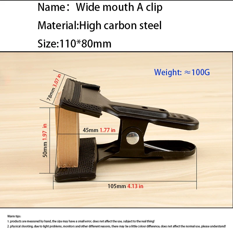 

Wide Opening A-Clip Set Strong Fixer A-Clamp Board Fixing Tool Woodworking Adjustable Metal Clamp Carpentry Presses Wood Tools