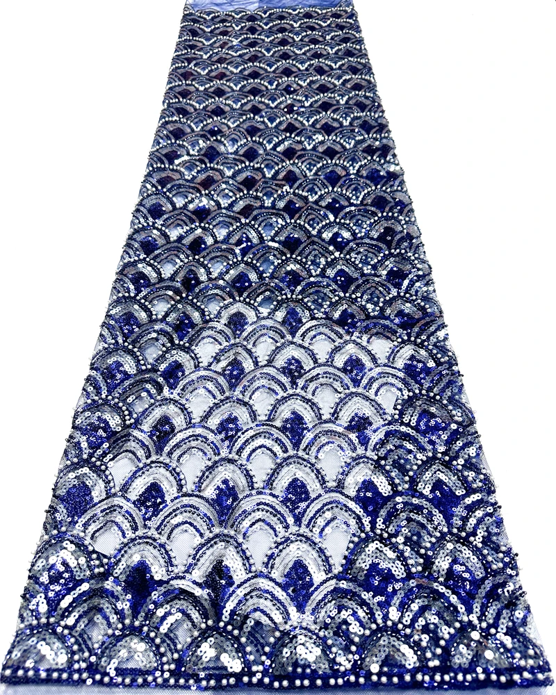 

Hot Sale African Beaded Lace Fabric French Bridal Sequin Lace Fabric Fashion Nigerian Tulle Lace Fabric Party Dress Sewing