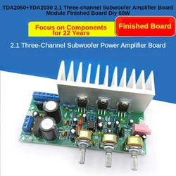 TDA2050+TDA2030 2.1 Three-channel Subwoofer Amplifier Board Module Finished Board Diy 60W