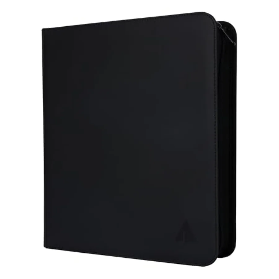 Trading Card Binder 9 Pocket Fit 1404 Cards - Metal D-Ring Card Holder with 78 Double-Sided Clear Pages Top-Loading Collectors