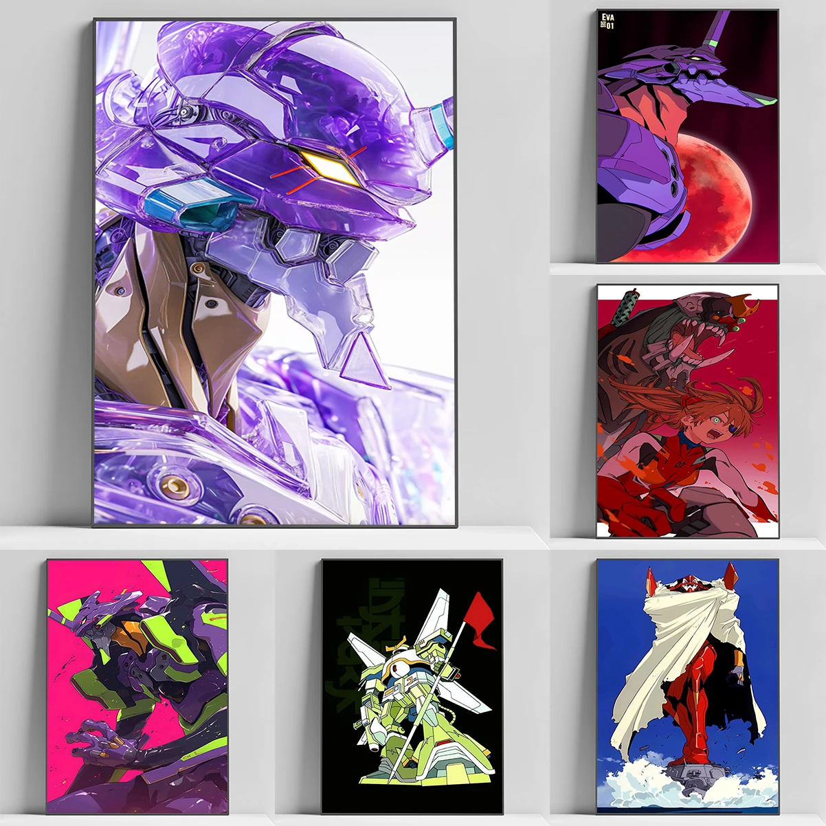 

Kawaii E-Evangelion Anime Poster Decoration Pictures Room Wall Painting Canvas Decorative Paintings Vintage Interior Posters