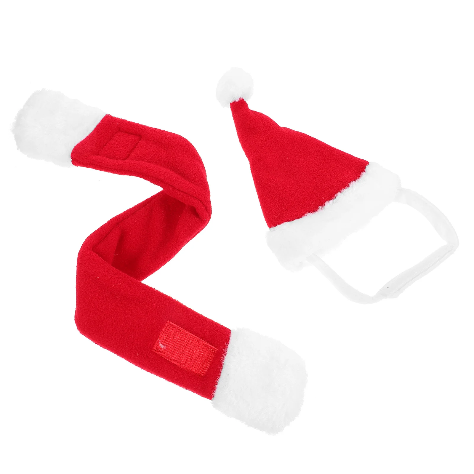 

1 Set Christmas Pet Hat Scarf For Dogs Cats Adjustable Holiday Party Costume Cute Xmas Dog Cat Scarf Hat Decor Portable Pet