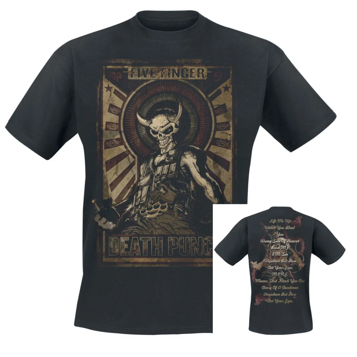 Camiseta Five Finger Death Punch 2026 para Hombre y Mujer, Camiseta Gráfica de Banda de Rock, 100% Algodón, Ropa Urbana de Verano