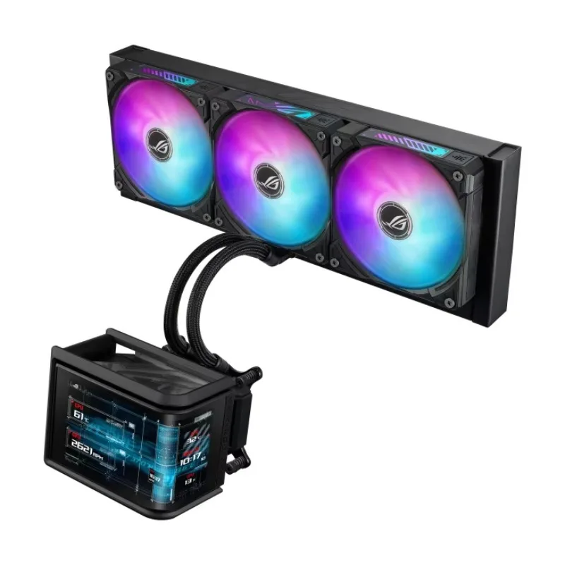 ROG Ryuo IV SLC 360 ARGB 360mm AIO CPU Liquid Cooler 6.67-inch 2k AMOLED Display Supports Naked-Eye Gaming Computer Cases Towers