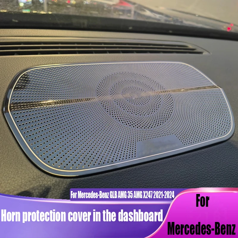Para mercedes-benz GLB AMG 35 AMG X247 2021-2024 panel de instrumentos cubierta de protección de bocina accesorios interiores automotrices