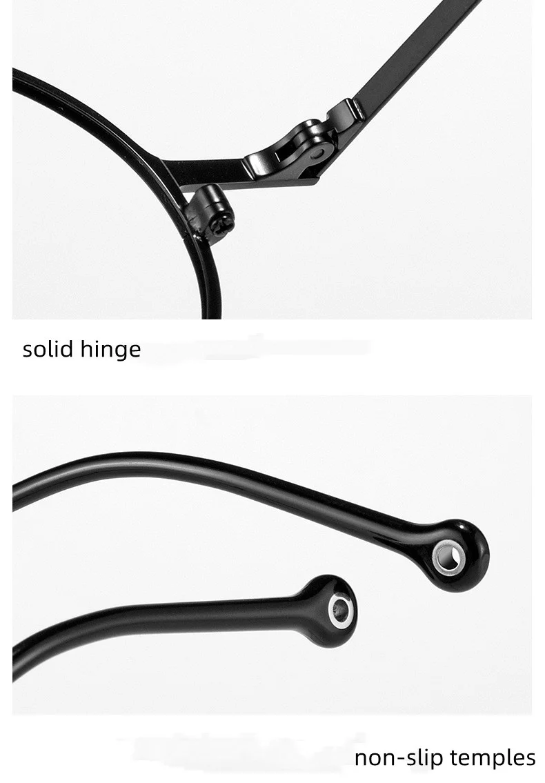 2022 Ultraleicht Retro Kleine Runde Rahmen Reinem Titan Gläser Marke Design Photochrome Anti-Blau Licht Lesebrille Für Männer – Detail 10