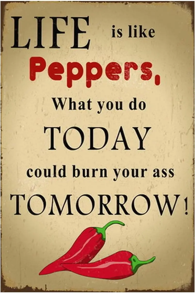 Кухонный жестяной знак, искусство стены, Декор, жизнь как перец, смешные украшения для дома, столовой, фермерского дома, Coo Кухонный жестяной знак, искусство стены, Декор, жизнь как перец, смешные украшения для дома, столовой, фермерского дома, Coo