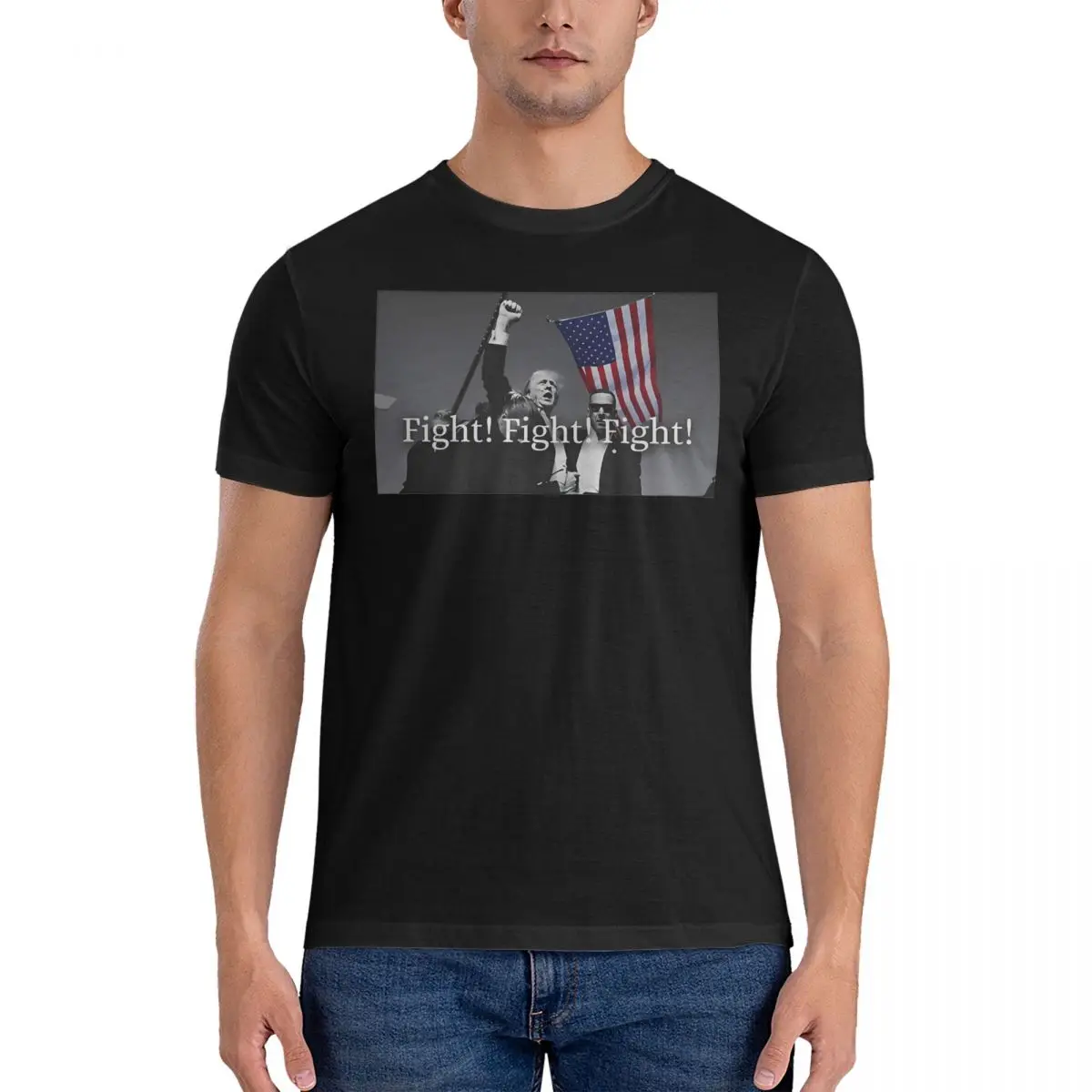 2024 Trump Arrested. Shot. Still Fighting Make America Great Again  T-Shirt Man 100 Cotton T Shirts Oversized Clothing