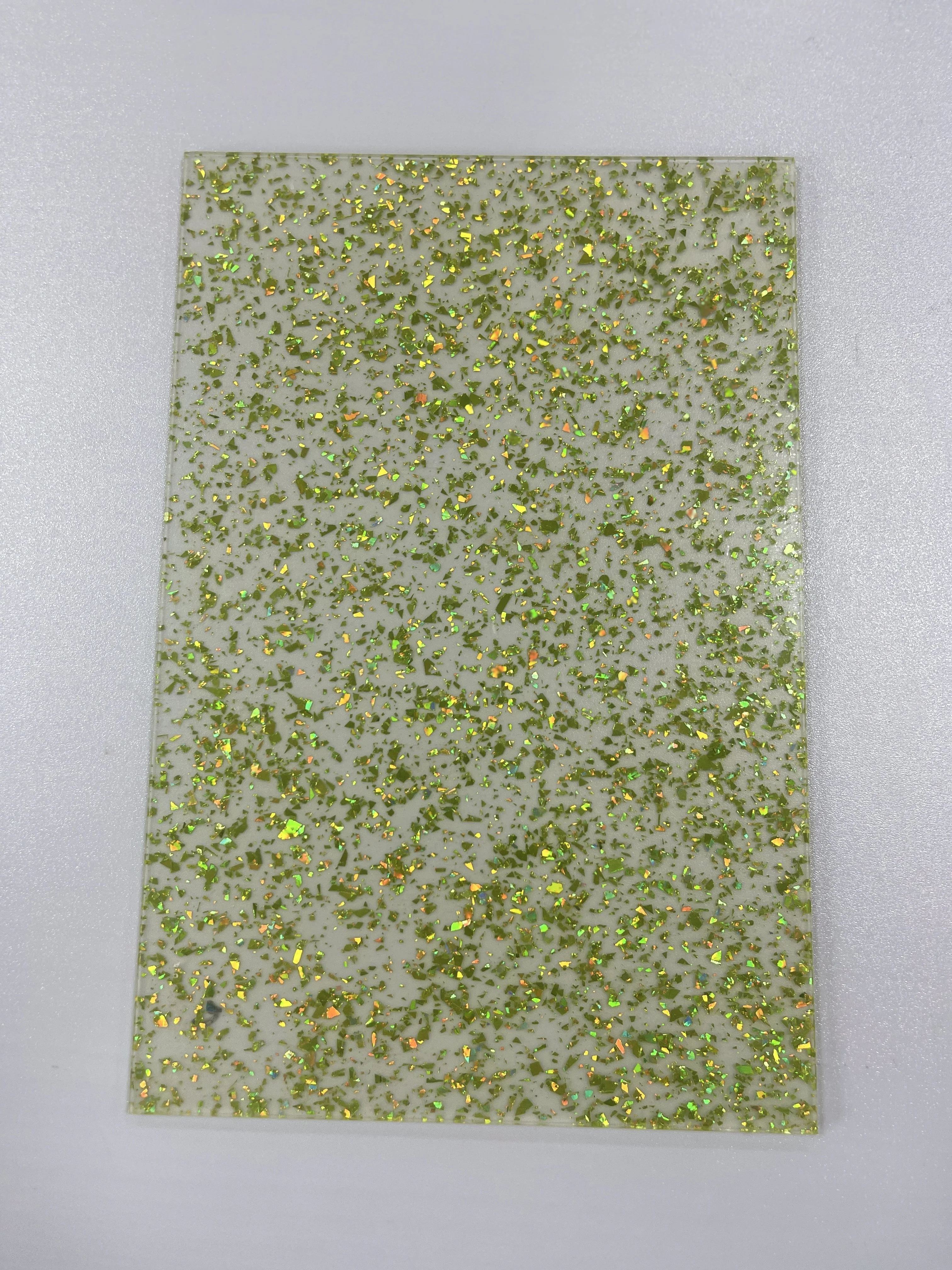 Green Glitter Fleck Glitter Acrylic Sheets  12x8 inch and  12x12 inch  size  3mm thick for making crafts and DIY project laser