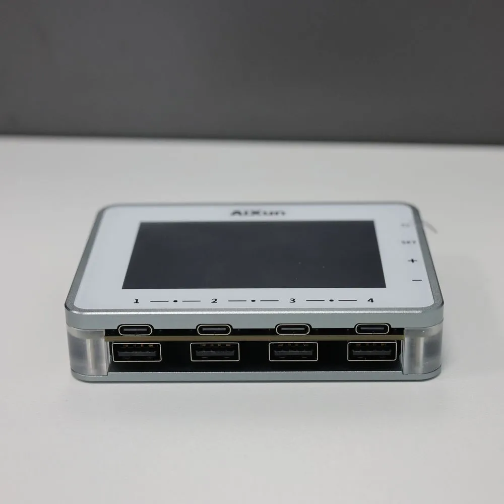 

Умное быстрое зарядное устройство AIXUN PF26, 4-канальный, 8-портовый, максимальный, 65 Вт, USB-C, PD/QC/AFC/SCP, 3,5-дюймовый экран для iPhone/Samsung