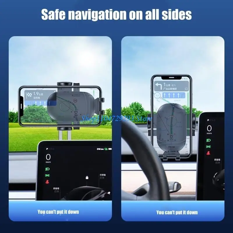 حامل هاتف Y2GD حامل هاتف دوار ذاتي اللصق مضاد للصدمات وقابل للطي