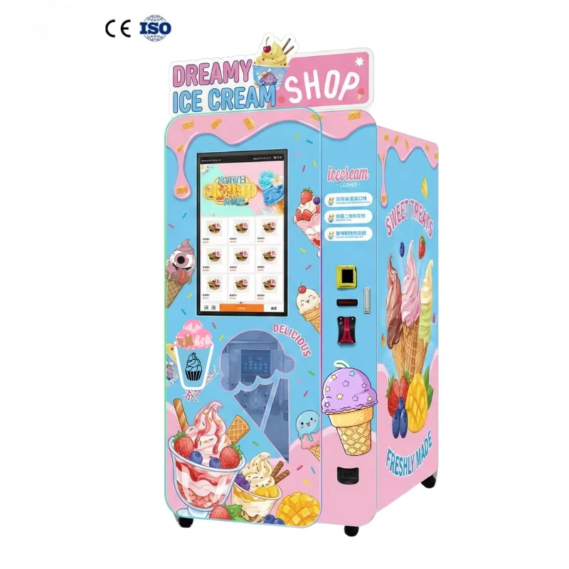 Customizable Ice Cream Machine Vendor Multiple Payments Ice Cream Vending Machine Factory Origin Ice Cream Vending Machine